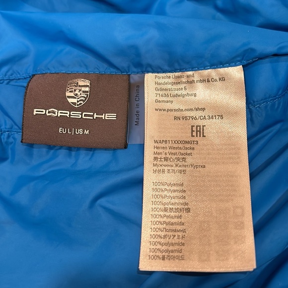 Porsche 2-in-1 Set. Reversible Quilted Men's Vest and Windbreaker Jacket Pair - Picture 13 of 13